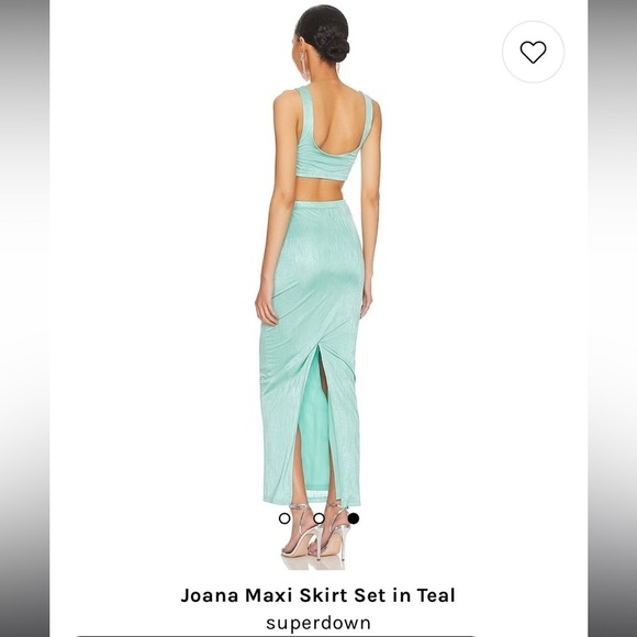 Revolve Joana Maxi Skirt Set in Teal - Picture 2 of 4
